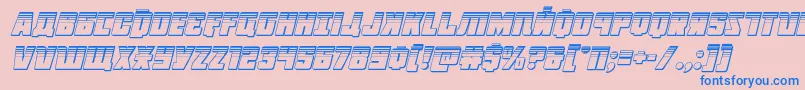 Octoberguardplatital Font – Blue Fonts on Pink Background