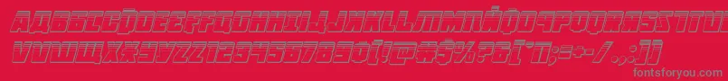 Octoberguardplatital Font – Gray Fonts on Red Background