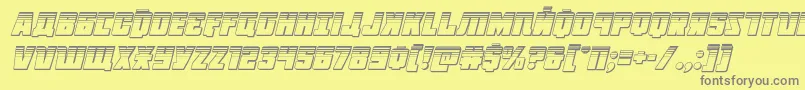 Octoberguardplatital Font – Gray Fonts on Yellow Background