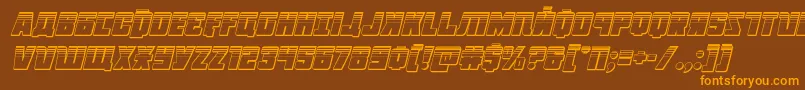 Octoberguardplatital Font – Orange Fonts on Brown Background