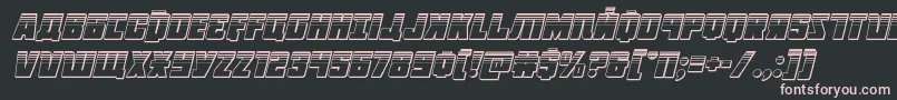 Octoberguardplatital Font – Pink Fonts on Black Background