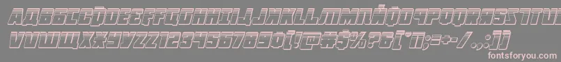 Шрифт Octoberguardplatital – розовые шрифты на сером фоне