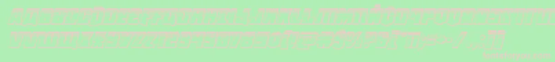 フォントOctoberguardplatital – 緑の背景にピンクのフォント