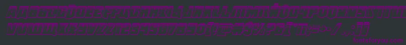 Шрифт Octoberguardplatital – фиолетовые шрифты на чёрном фоне