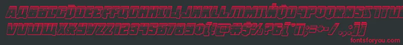 Octoberguardplatital Font – Red Fonts on Black Background