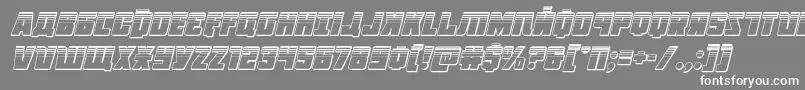 フォントOctoberguardplatital – 灰色の背景に白い文字