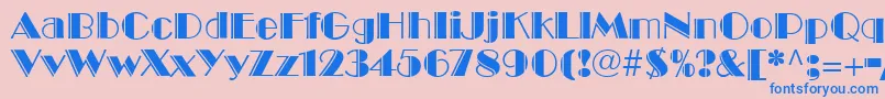 BroadwayEngravedLt Font – Blue Fonts on Pink Background