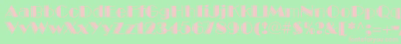 BroadwayEngravedLt Font – Pink Fonts on Green Background