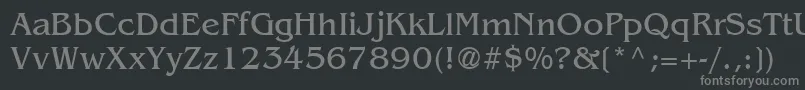 AgBenguiatCyrBook-fontti – harmaat kirjasimet mustalla taustalla