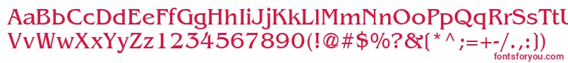 Шрифт AgBenguiatCyrBook – красные шрифты на белом фоне