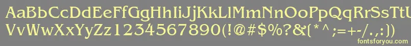 Шрифт AgBenguiatCyrBook – жёлтые шрифты на сером фоне