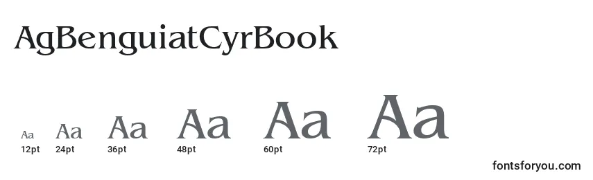 Размеры шрифта AgBenguiatCyrBook