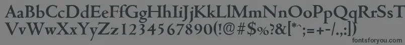 フォントCambridgeserialBold – 黒い文字の灰色の背景