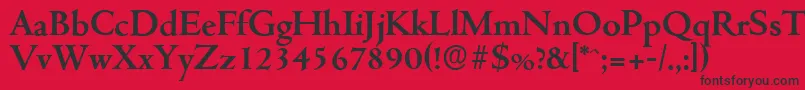 CambridgeserialBold Font – Black Fonts on Red Background