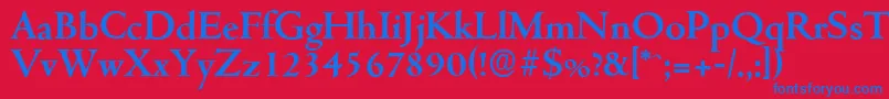 CambridgeserialBold Font – Blue Fonts on Red Background