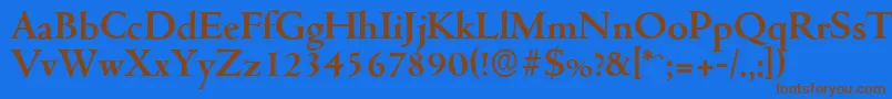 CambridgeserialBold Font – Brown Fonts on Blue Background