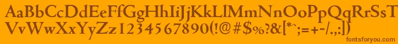 CambridgeserialBold Font – Brown Fonts on Orange Background