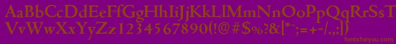 CambridgeserialBold Font – Brown Fonts on Purple Background