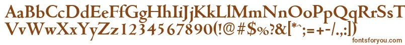 CambridgeserialBold-fontti – ruskeat fontit valkoisella taustalla