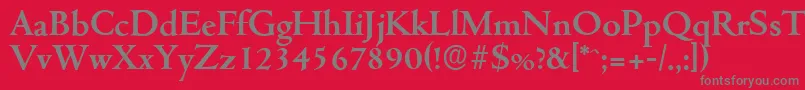 CambridgeserialBold Font – Gray Fonts on Red Background