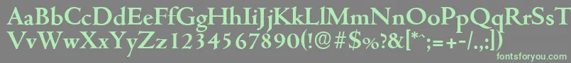 CambridgeserialBold Font – Green Fonts on Gray Background