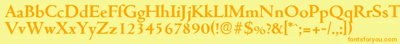 CambridgeserialBold Font – Orange Fonts on Yellow Background