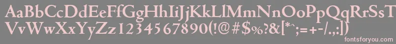 CambridgeserialBold Font – Pink Fonts on Gray Background