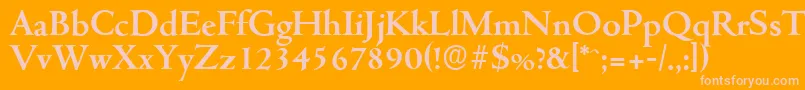 CambridgeserialBold Font – Pink Fonts on Orange Background