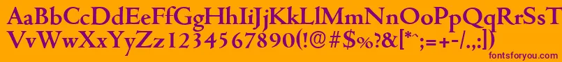 CambridgeserialBold Font – Purple Fonts on Orange Background