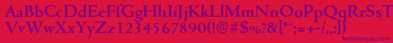 CambridgeserialBold Font – Purple Fonts on Red Background