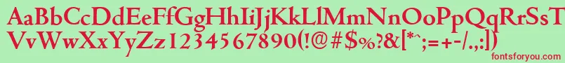 CambridgeserialBold Font – Red Fonts on Green Background