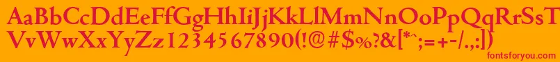 Шрифт CambridgeserialBold – красные шрифты на оранжевом фоне