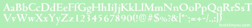 CambridgeserialBold Font – White Fonts on Green Background