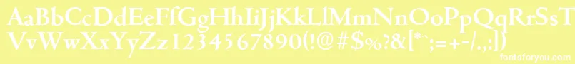 CambridgeserialBold Font – White Fonts on Yellow Background