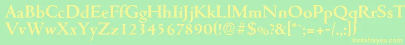 CambridgeserialBold Font – Yellow Fonts on Green Background