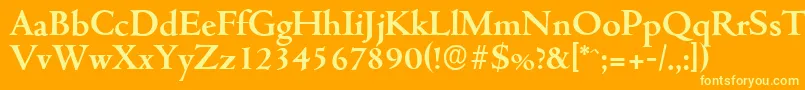 CambridgeserialBold Font – Yellow Fonts on Orange Background