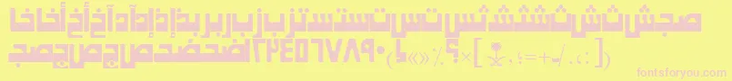 AymKhaybarSUNormal. Font – Pink Fonts on Yellow Background