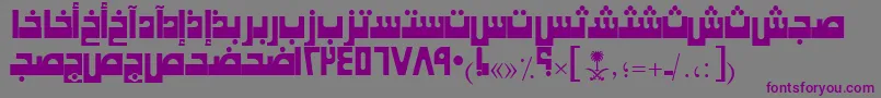 AymKhaybarSUNormal. Font – Purple Fonts on Gray Background