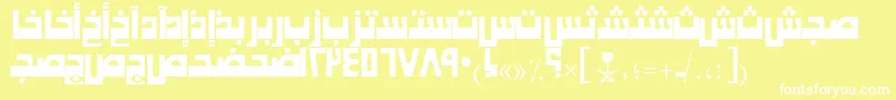 AymKhaybarSUNormal. Font – White Fonts on Yellow Background