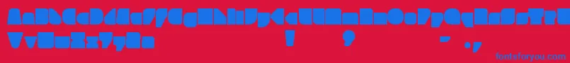 Grubo-fontti – siniset fontit punaisella taustalla