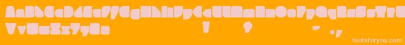 フォントGrubo – オレンジの背景にピンクのフォント