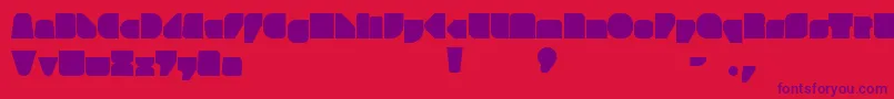 Grubo Font – Purple Fonts on Red Background