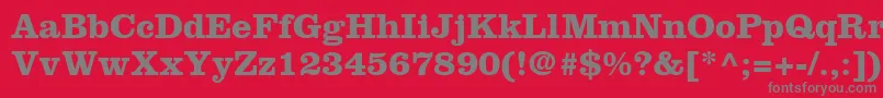IntroitSsiBold Font – Gray Fonts on Red Background