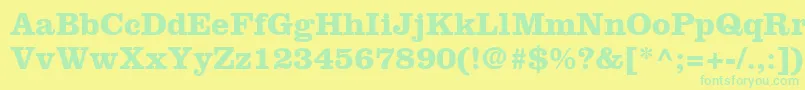IntroitSsiBold Font – Green Fonts on Yellow Background