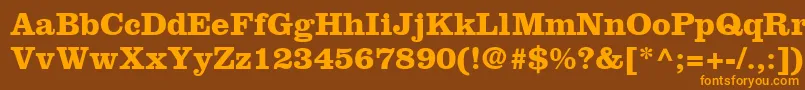 IntroitSsiBold Font – Orange Fonts on Brown Background