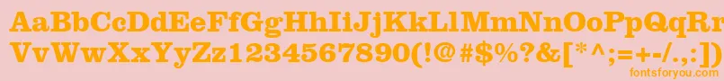 IntroitSsiBold Font – Orange Fonts on Pink Background