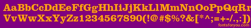 IntroitSsiBold Font – Orange Fonts on Purple Background