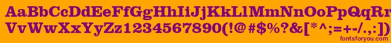 IntroitSsiBold Font – Purple Fonts on Orange Background