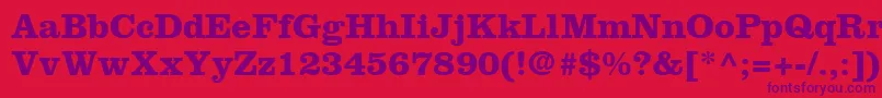 IntroitSsiBold Font – Purple Fonts on Red Background