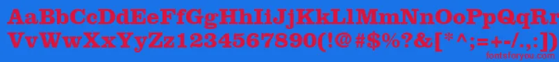 IntroitSsiBold Font – Red Fonts on Blue Background
